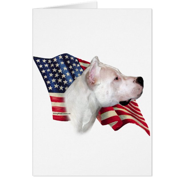 Cartão Dogo Argentino Flag (Frente)