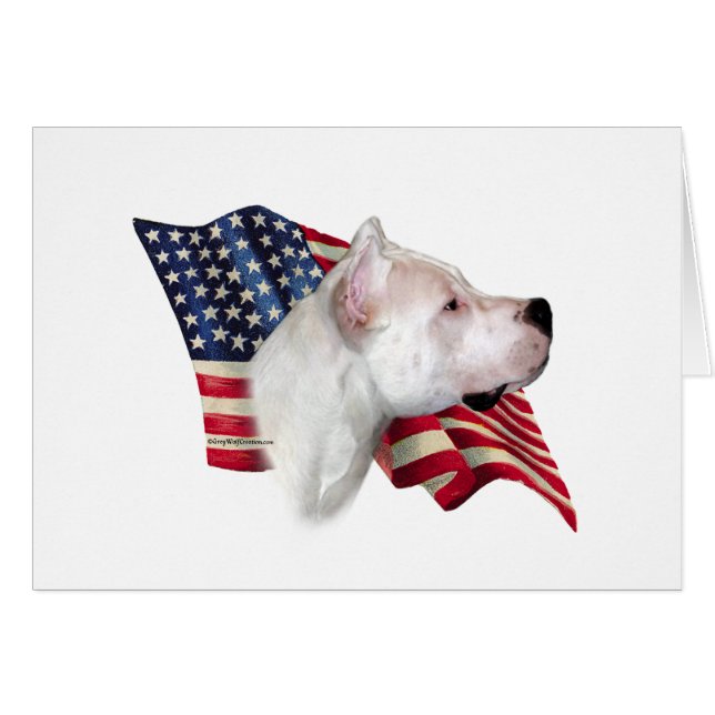 Cartão Dogo Argentino Flag (Frente Horizontal)