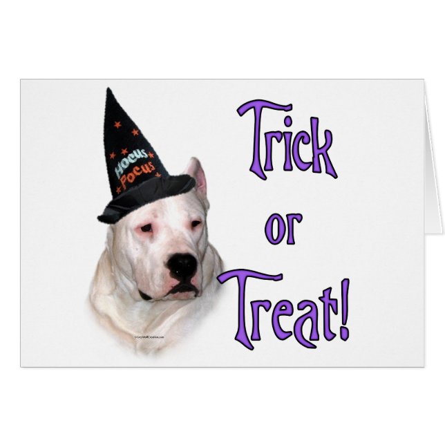 Cartão Dogo Argentino Trick (Frente Horizontal)