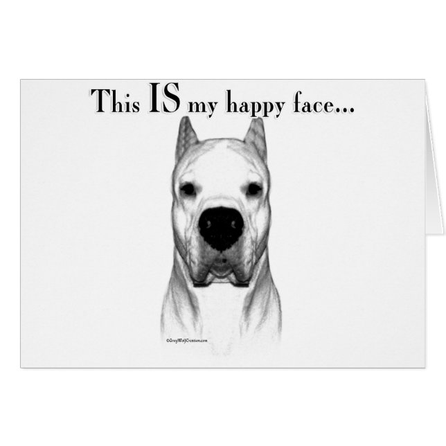 Cartão Dogo Happy Face (Frente Horizontal)
