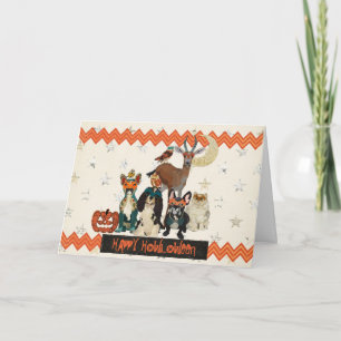 Cartão Dogs & Cat Howloween Card