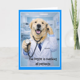 Cartão Dogtor Checking On You Get Well Card ST-3