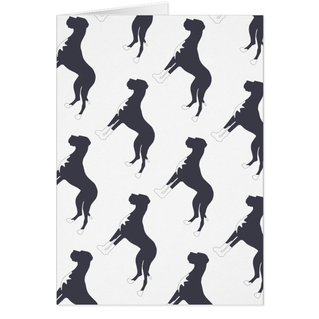 Cartão Dogue Alemão azul com marcas (Frente)