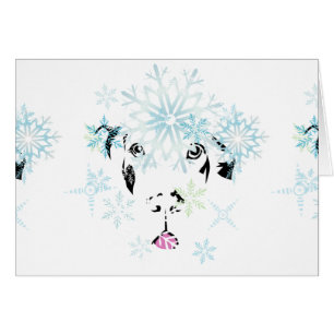Cartão Dogue Alemão de Inverno