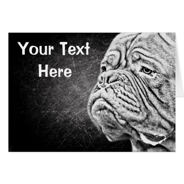 Cartão Dogue De Bordeaux - Mastiff Francês (Frente Horizontal)