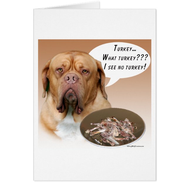 Cartão Dogue de Bordeaux Turquia (Frente)