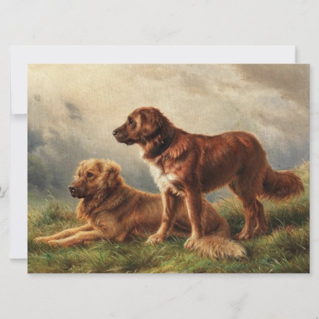 Cartão Dois Cães Vigiantes (Frente)