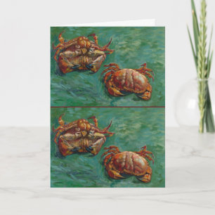 Cartão Dois Caranguejos de Van Gogh Arte Impressionista V