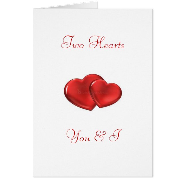 Cartão dois corações (Frente)