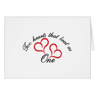 Cartão Dois corações que bateram como um