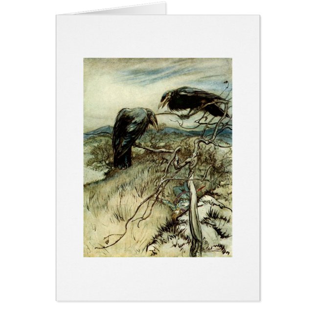 Cartão Dois corvos (Frente)