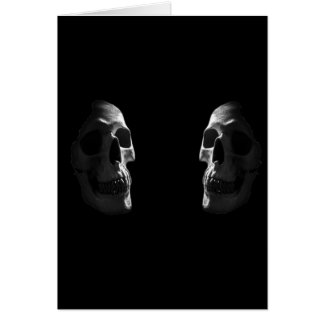 Cartão Dois crânios sorridentes