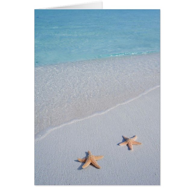 Cartão Dois de nós | Ocean Love Starfish (Frente)