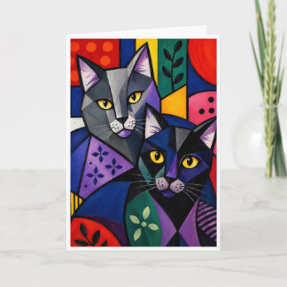Cartão Dois de uma Espécie (Companheiros Felinos)