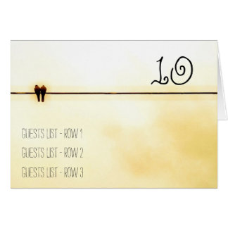 Cartão DOIS - Espaço Reservado para Mesa de Casamento