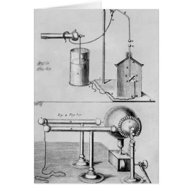 Cartão Dois instrumentos para estudar a eletricidade (Frente)