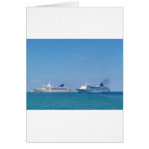 Cartão Dois navios de cruzeiro
