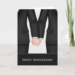 Cartão Dois Noivos De Terno Aniversário De Casamento