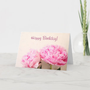 Cartão Dois peões de aniversário rosa