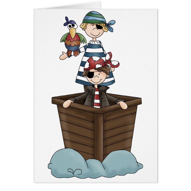 Cartão Dois piratas (Frente)