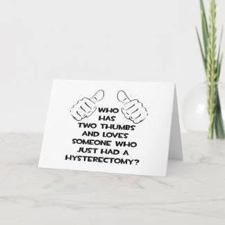 Cartão Dois polegares... Amo Alguém Que Teve Histerectomi