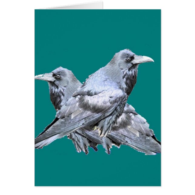 Cartão Dois presentes de Ravens (Frente)