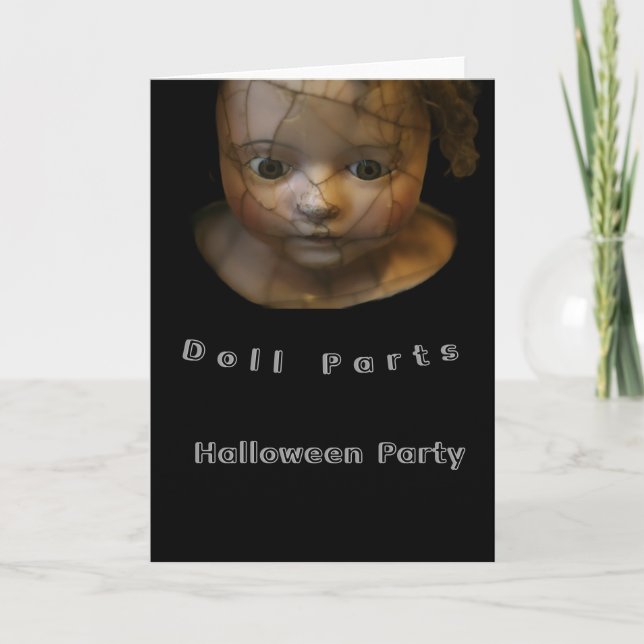 Cartão Doll Parts Haunted Halloween (Frente)