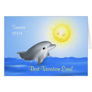 Cartão Dolphin em Sun Greeting Card