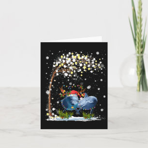 Cartão Dolphin Reindeer Hate Papai noel Árvore De Natal E