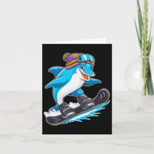Cartão Dolphin Snowboard Adventure Winter Sports