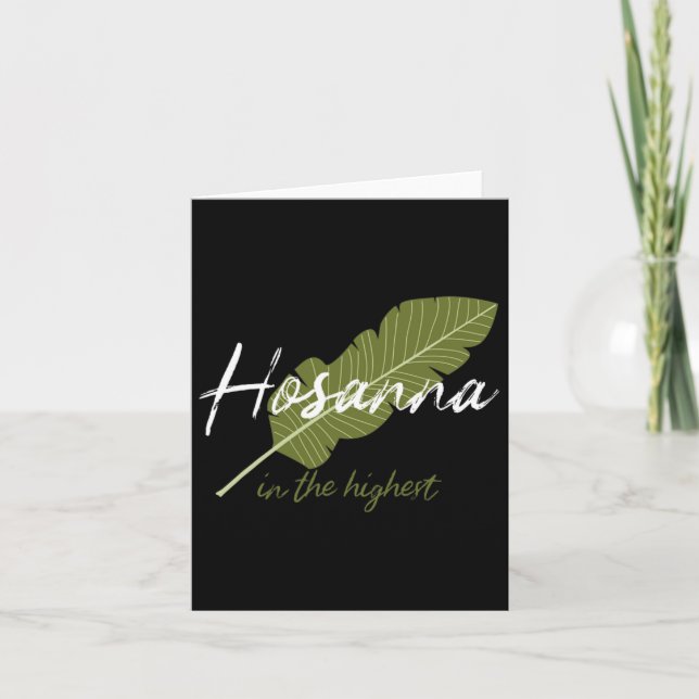 Cartão Domingo de Ramos Vintage Hosanna no Mais Alto Chri (Frente)