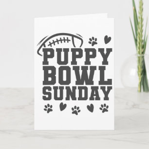 Cartão Domingo do Bowl de Cachorrinho Super Jogo de Futeb