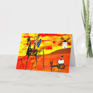 Cartão Don Quixote. 12,7 x 17,78 cm