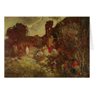 Cartão Don Quixote e Sancho Panza, c.1865