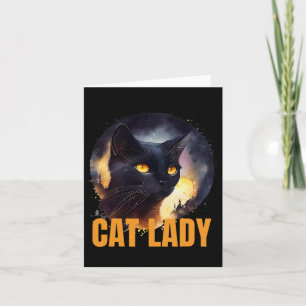 Cartão Dona dos Gatos Para Kamala Harris Design Único