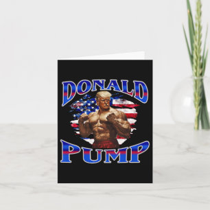 Cartão Donald Pump Gym Graphic Funny Workout Weig