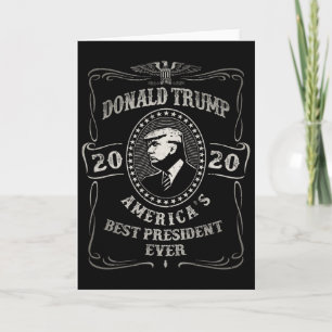 Cartão Donald Trump 2020 América Melhor Presidente de Sem