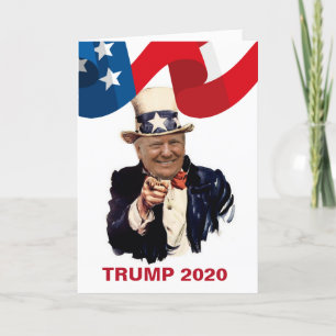 CARTÃO DONALD TRUMP 2020 AMERICAN FLAG
