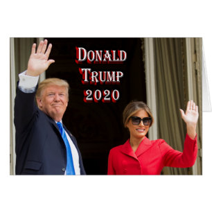 Cartão Donald Trump 2020 - Com Melania