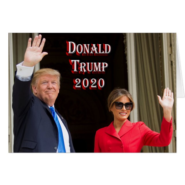 Cartão Donald Trump 2020 - Com Melania (Frente Horizontal)