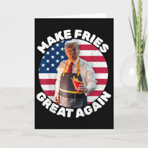 Cartão Donald Trump 2024 Batata Frita - Faça Batatas Frit