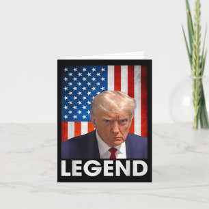 Cartão Donald Trump 2024 Presidente Legend American Flag