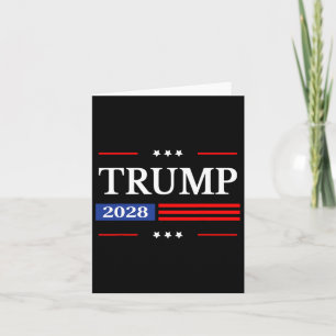 Cartão Donald Trump 2028 Presidente Americano Flag Pro Tr