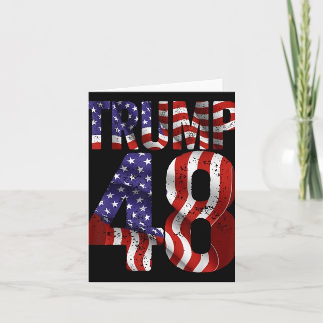 Cartão Donald Trump 2028 Trump 45 47 48º Presidente Ameri (Frente)
