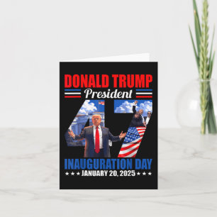 Cartão Donald Trump 47º Dia da Inauguração do Presidente
