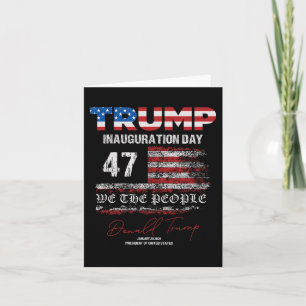 Cartão Donald Trump 47º Presidente Posse EUA 2025 