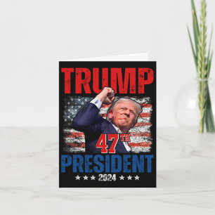 Cartão Donald Trump 47.º Presidente 2024 Inauguração de T