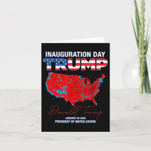 Cartão Donald Trump 47.º Presidente 2025 Inauguração dos 