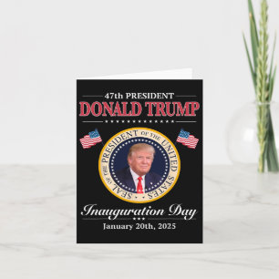 Cartão Donald Trump 47.º Presidente Inauguração 2025 Sup