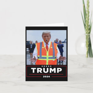Cartão Donald Trump Anda em Camisa de Caminhão de Lixo Li